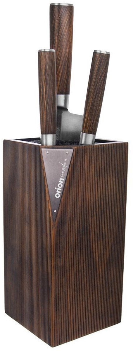 Orion Wooden - Leeg Messenblok - Donker Hout - Antislip