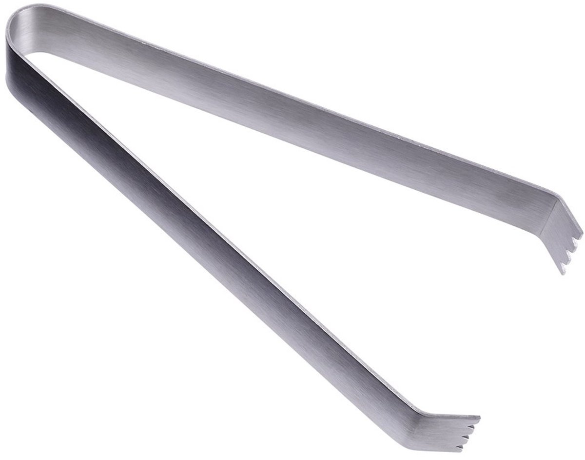 Excellent Houseware - Ijsblokjestang - Staal - 15cm - Ergonomisch