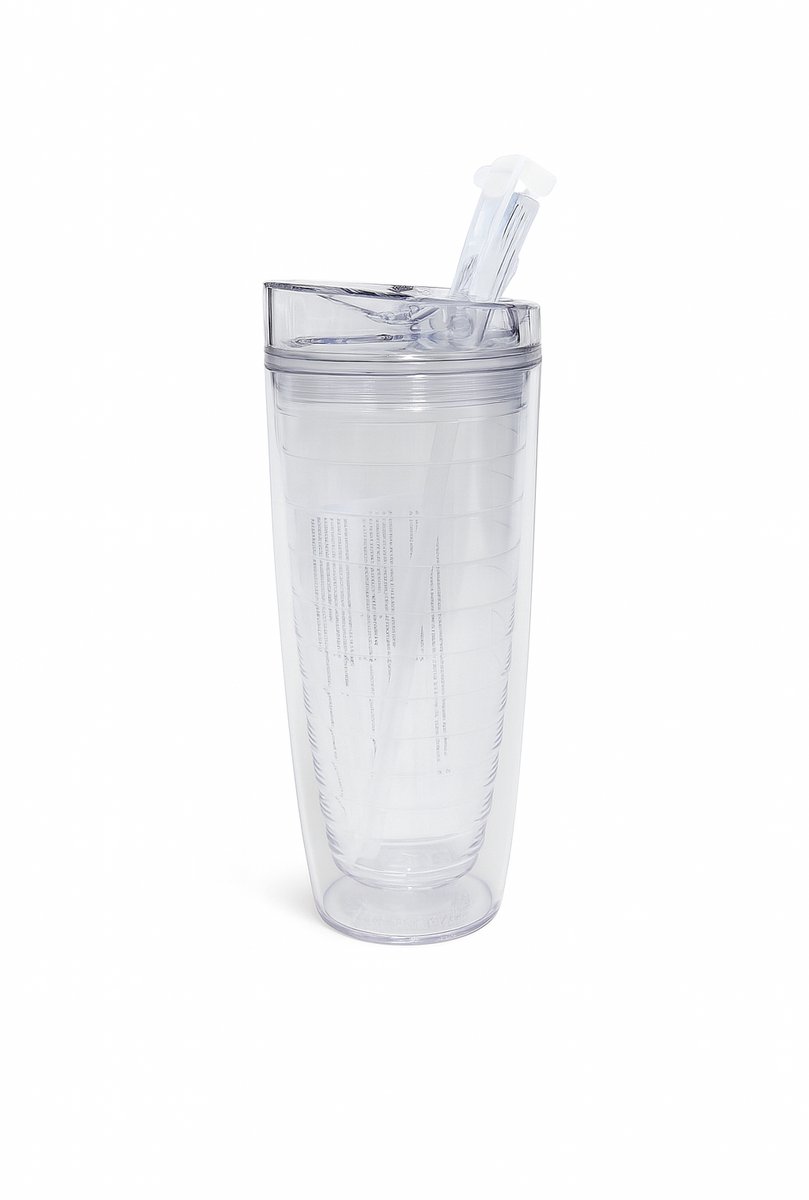 Avenue – Drinkbeker – 500 ml – Transparant – Met Tuit – Dubbelwandig – Herbruikbaar