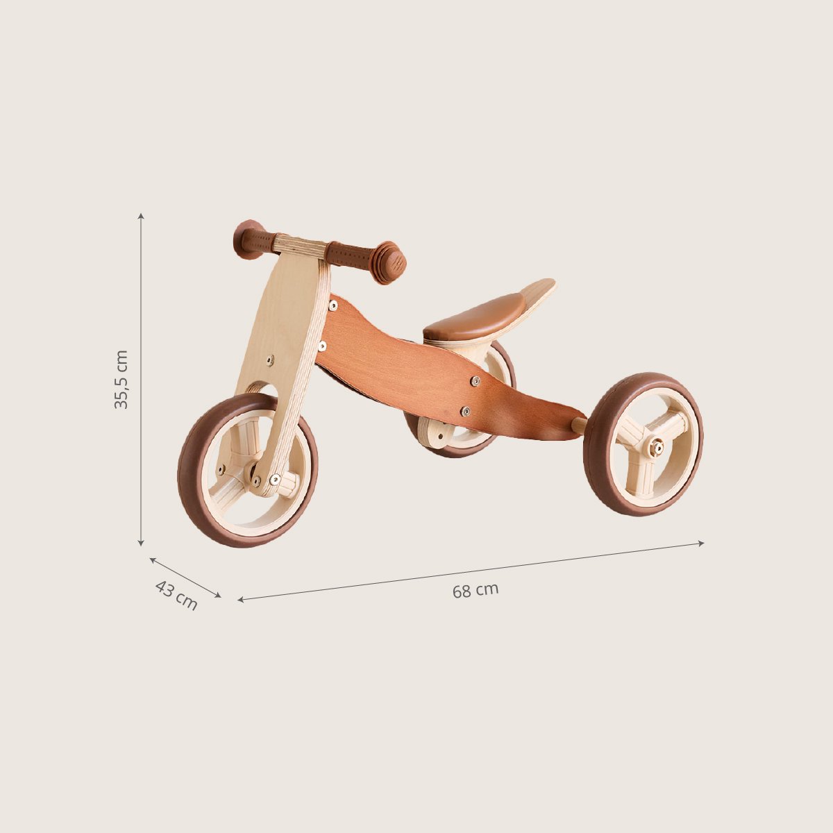 Petite Petite Amélie Houten Loopfiets Noyer - 2-in-1 Design thumbnail 7