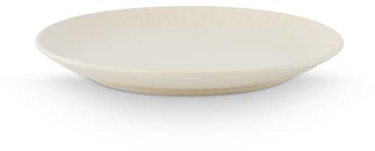 vtwonen Borden - Keramiek - Dinerbord - Gebroken wit - 24cm - Set van 2
