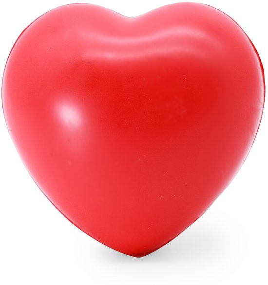 Stressbal hartje - rood - 7 cm - knijpbal - verbeter de focus - rustgevend