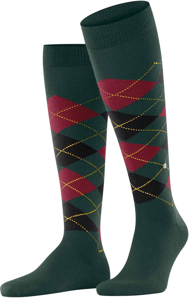 Burlington Edinburgh lang gedessineerd wol kniekousen heren groen - maat 40-46