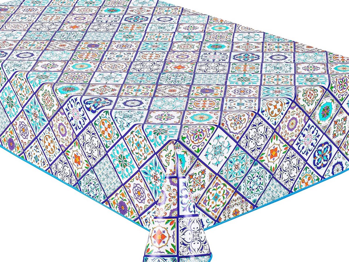 Afwasbaar Rechthoekig Tafelkleed PVC 140 x 180 cm