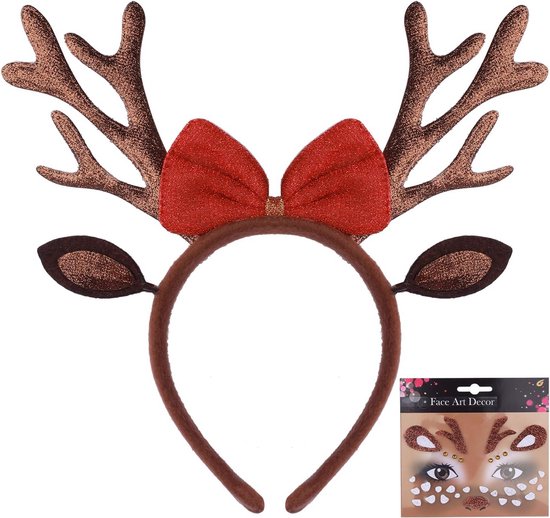 EUPSIIU Cerceau Bandeau Bois Renne, Tatouage Visage Renne, Serre Tête de Bois, Queue de Renne, Noeud Papillon pour Halloween, Pâques, Décoration EUPSIIU Cerceau Bandeau Bois Renne, Tatouage Visage Renne, Serre Tête de Bois, Queue de Renne, Noeud Papillon pour Halloween, Pâques, Décoration
