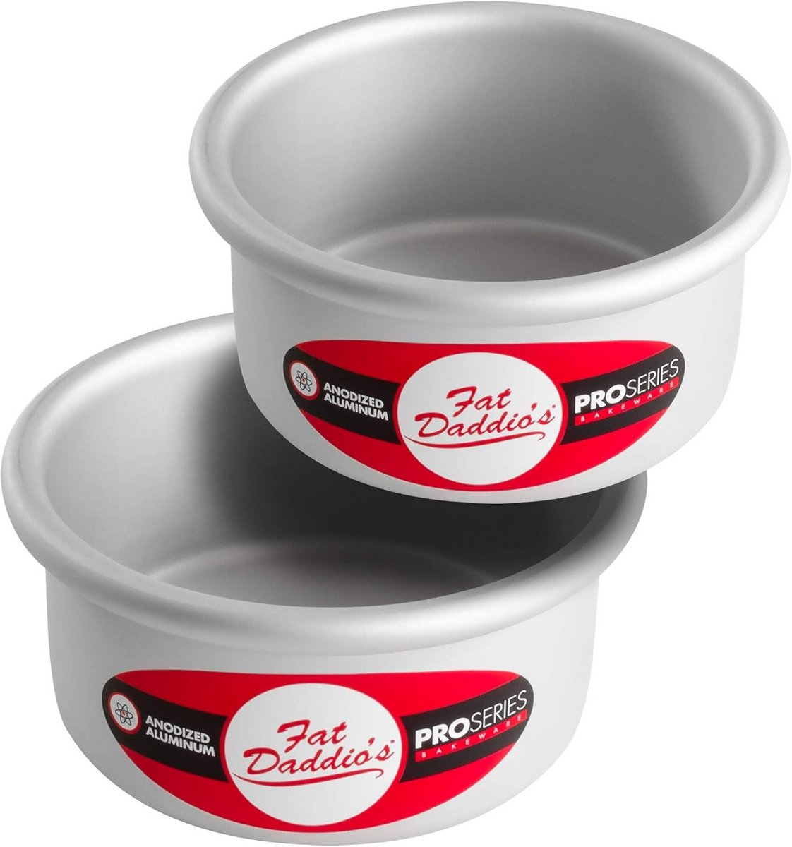 Ronde Taartvormen Set van 2, Geanodiseerd Aluminium, 4 x 2 Inch