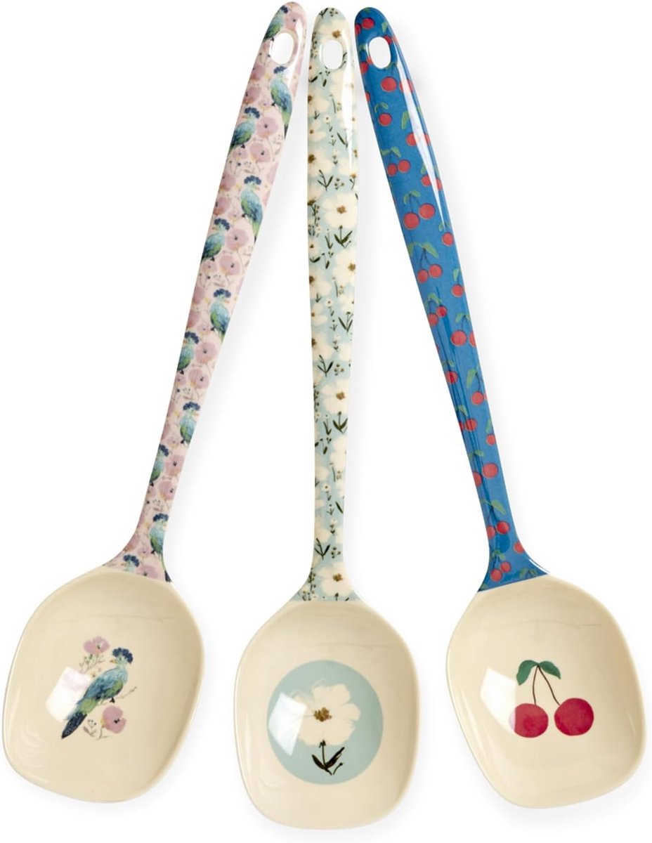 Set van 3 Melamine Kooklepels - Kleurrijk en Onbreekbaar Keukengerei