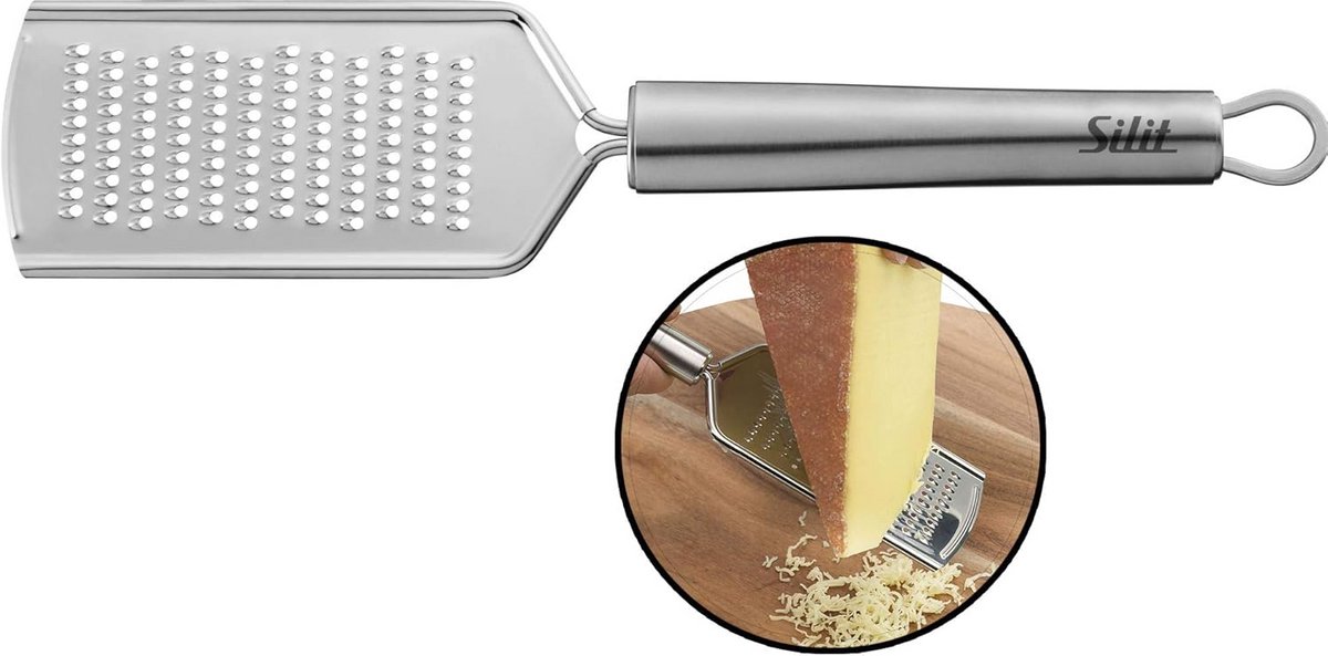 Universele Kaasrasp & Rasp van RVS - 25 cm - Vaatwasmachinebestendig Keukenhulp