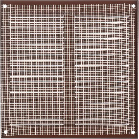 Europlast Ventilatierooster, plaatstaal met insectenwering, weerbeschermingsrooster, toevoer- en afvoerluchtrooster, 260 x 190 mm, antraciet