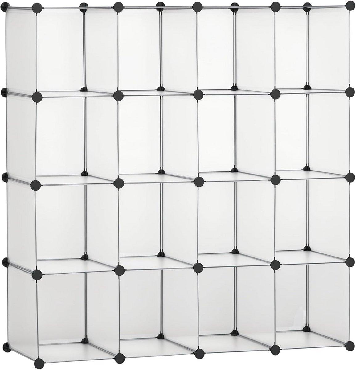 Modulaire Opbergkast met 16 Kubussen - Flexibel Opbergrek voor Schoenen, Kleding en Speelg