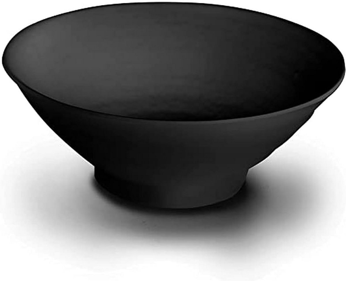 Ronde melamine kom zwart 21x8 cm voor voedselbereiding en serveren