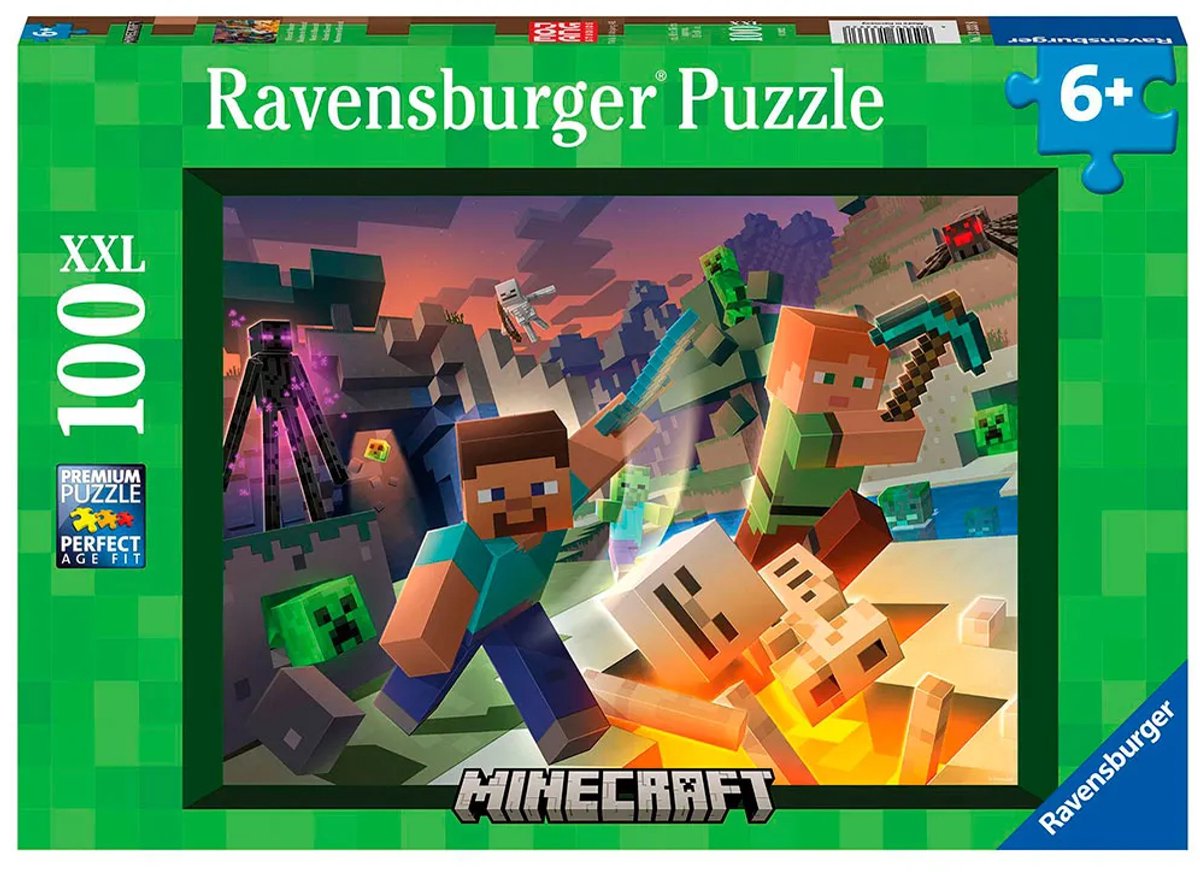 Ravensburger puzzel Monster Minecraft - Legpuzzel - 100 XXL stukjes — afbeelding 3