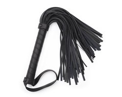 Paardrijzweep - Leren zweep - Seksspeeltje voor volwassenen - Seksspeeltje - Spel voor volwassenen - Unisex - Geschikt voor rollenspellen - Zwart - 42 cm