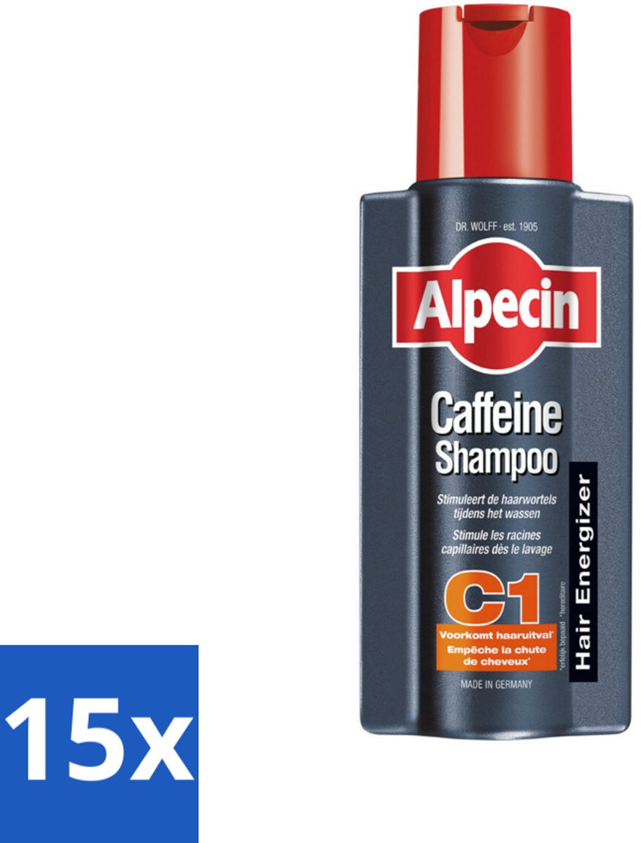 Alpecin - C1 Cafeïne Shampoo - Voor Mannen - 250 ml - Bulkverpakking - 15 stuks