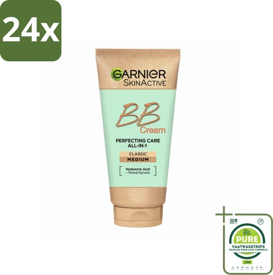 Garnier - SkinActive - BB Cream Classic Medium - 5-in-1 Verzorging - 50 ml - Voordeelverpakking - 24 stuks - BB crème - Gezichtsverzorging