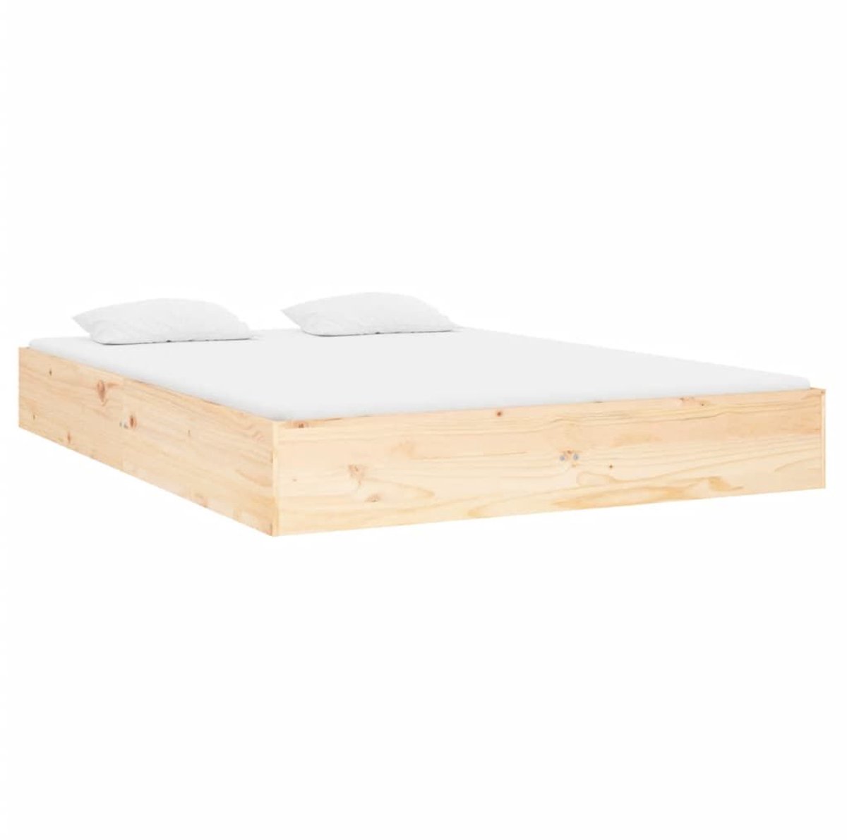 Vloerbed – Laag Bedframe – Minimalistisch Design – Stevig en Comfortabel – Geschikt voor Elke Slaapkamer - Naturel