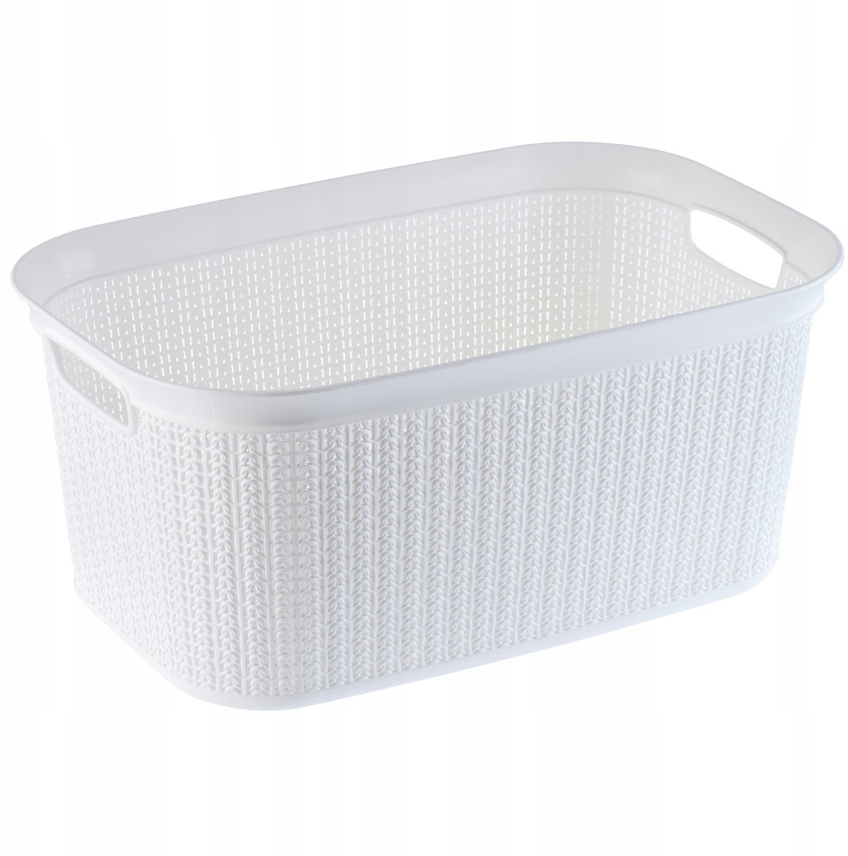 Witte Wasbak 27L - Stijlvolle Opbergmand voor de Badkamer