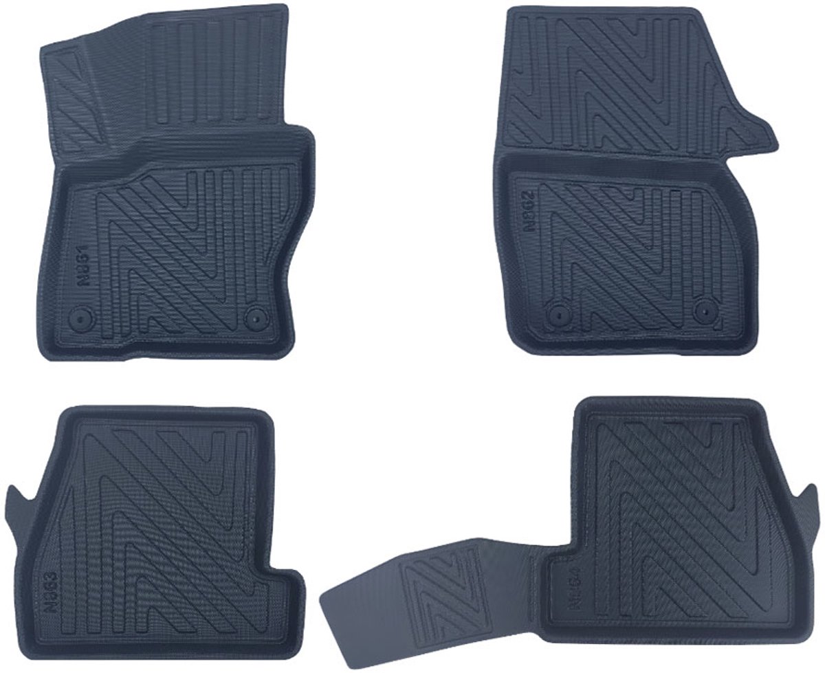 Rubbermatten Ford Focus 2015-2018 (complete set) - Premium carbonlook