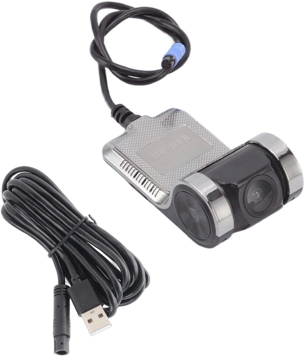 USB Dashcam, 1080P HD DVR Dual Auto Rij Recorder met Loopopname, Nachtzicht, Bewegingsdetectie, ADAS Afstandswaarschuwing Auto Recorder voor Voertuigen