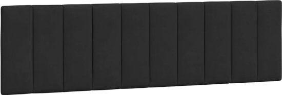vidaXL - Hoofdbordkussen - "Hanko" - 180 - cm - fluweel - zwart
