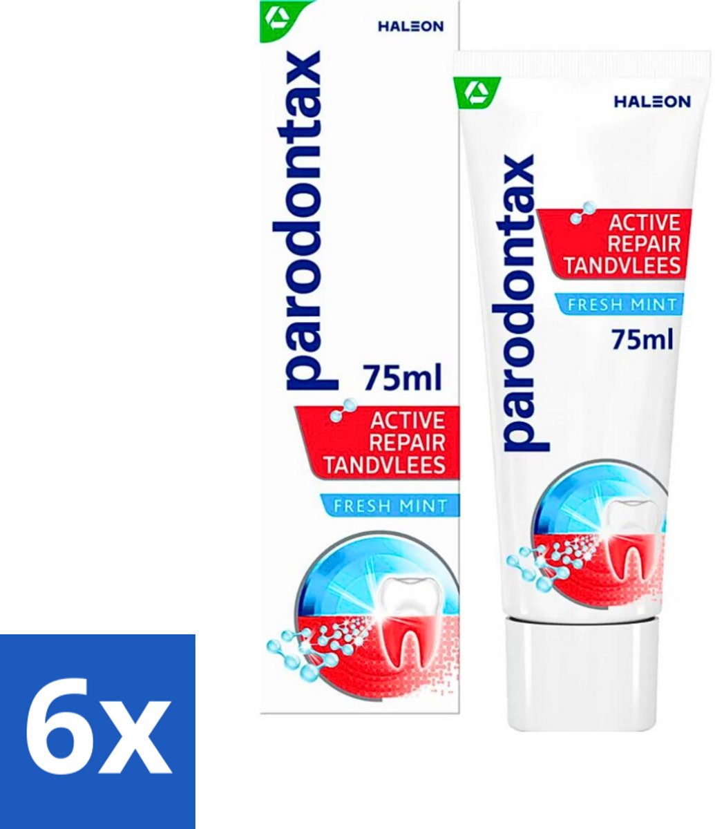 Parodontax - Tandpasta - Active Repair Tandvlees - Fresh Mint - 75 ml - Voordeelverpakking - 6 stuks