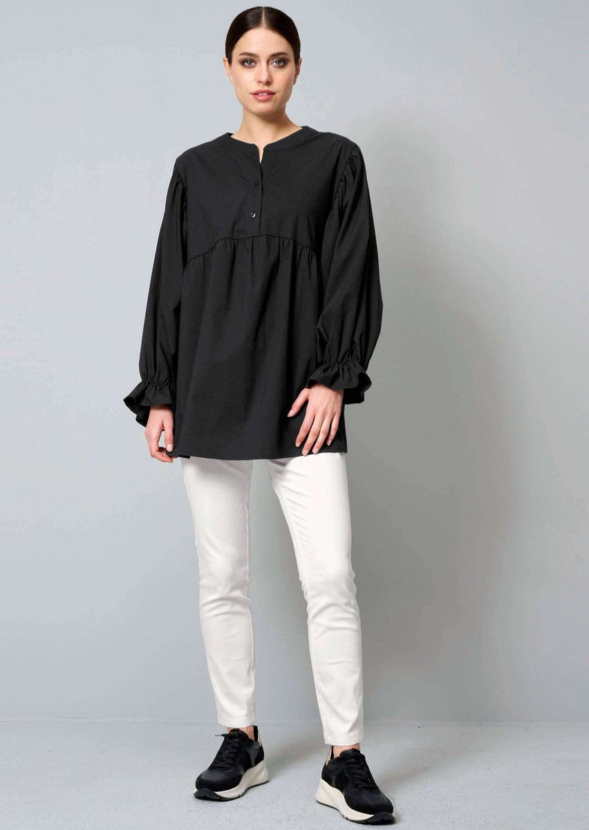 ALBA MODA Popelinebluse Popelinebluse mit Stehkragen