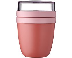 Mepal Lunchpot mini Ellipse - 300 ml - Yoghurt en Muesli beker to go - Geschikt voor vriezer. magnetron en vaatwasser - Vivid mauve