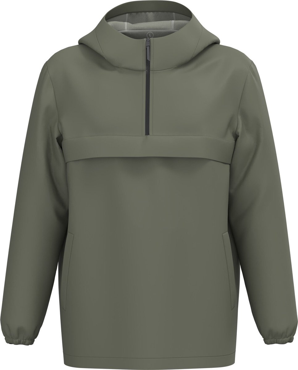 Native Spirit Ecologische waterdichte uniseks windbreaker met kwartrits NS616 - Organic khaki - M