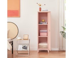 Lockerkast Kurikka metaal 137x38x38 cm perzik beige [en.casa]