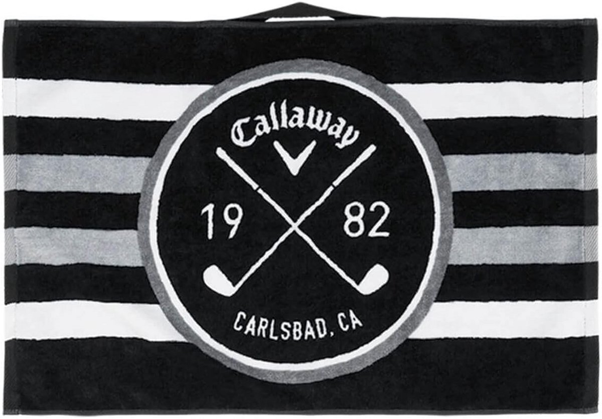 Unisex Golf Cart Handdoek - Zwart/Wit/Houtskool - 16" x 24"