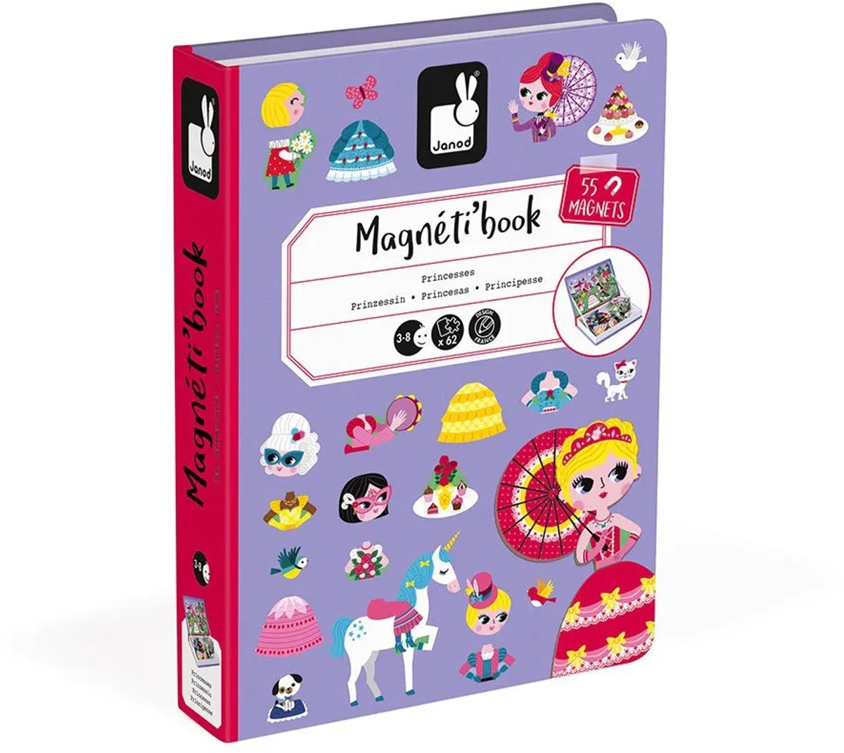 Janod - Magnetibook - Prinsessen - Magneetboek Speelset — afbeelding 16
