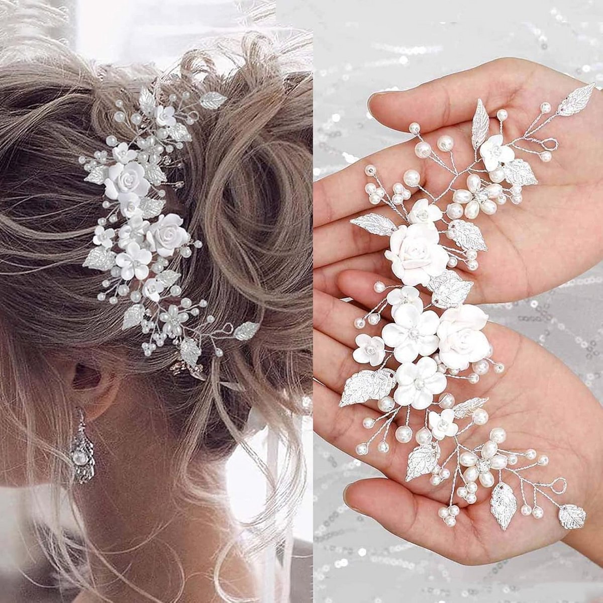 Bruids Haarsieraden voor Meisjes - Parel Haar Wijnstok voor Bruiloft