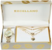 Excellanc Dames Cadeauset 1800247 Excellanc geschenkset dameshorloge met drie kettingen