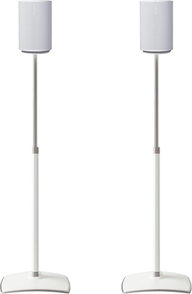 Verstelbare Speaker Stands voor Sonos Era 100 - Wit - Ideaal voor Thuisbioscoop en Surround Sound