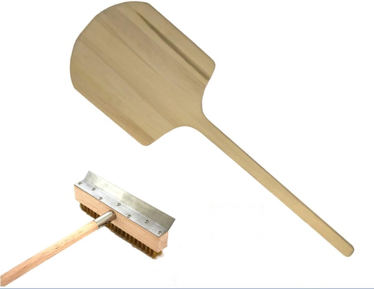 Pizzaovenschraper en Houten Pizzaschep Set 91 cm - Perfect voor Pizza en Broodoven