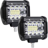 EXCITAT LED-werklampen - LED-koplampen voor auto's - Extra verlichting - Waterdichte schijnwerpers - LED-terreinschijnwerpers - Achteruitrijlichten - Geschikt voor auto's, tractoren, SUV's, UTV's, ATV's - 4 inch