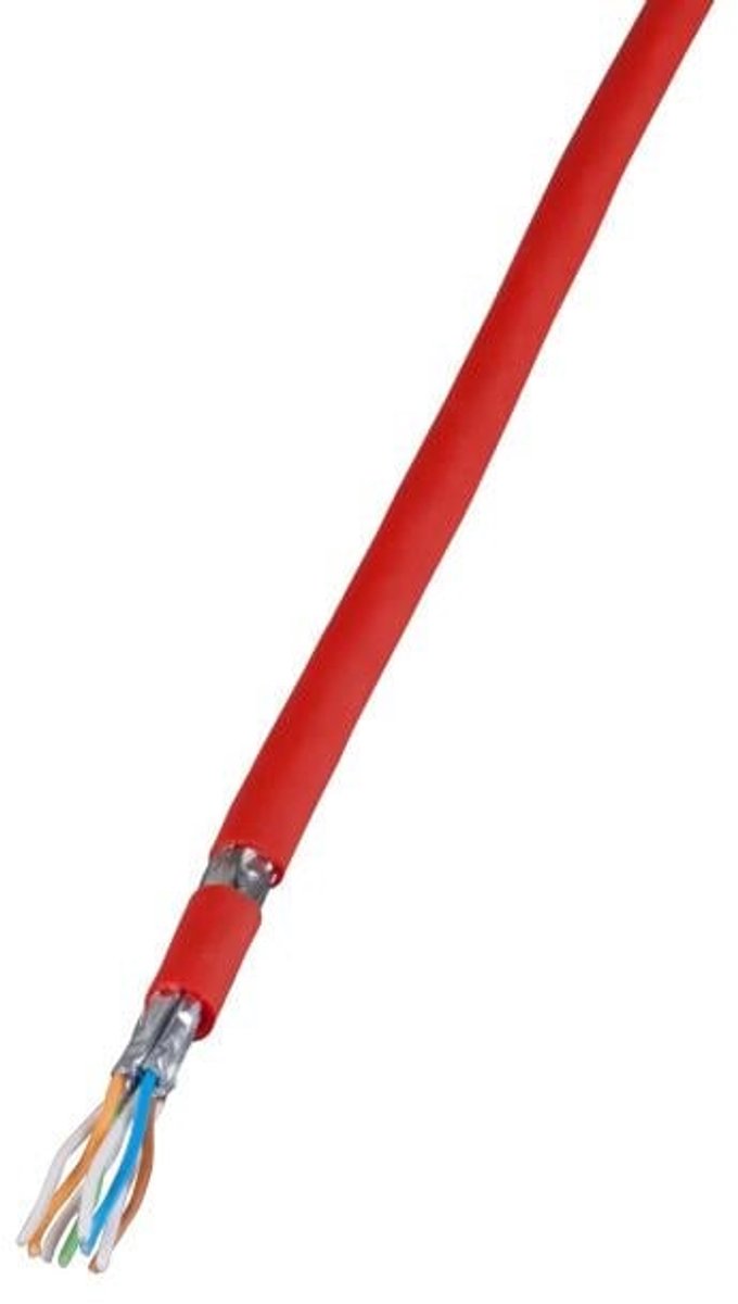 S/FTP CAT7 netwerkkabel soepel 100M 100% koper rood - Netwerkkabel - Computerkabel - Kabel