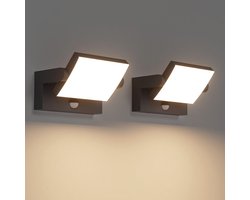 Merkloos 24W LED Wandlamp met Bewegingsmelder voor Binnen en Buiten - Draaibaar en IP65 Waterdicht