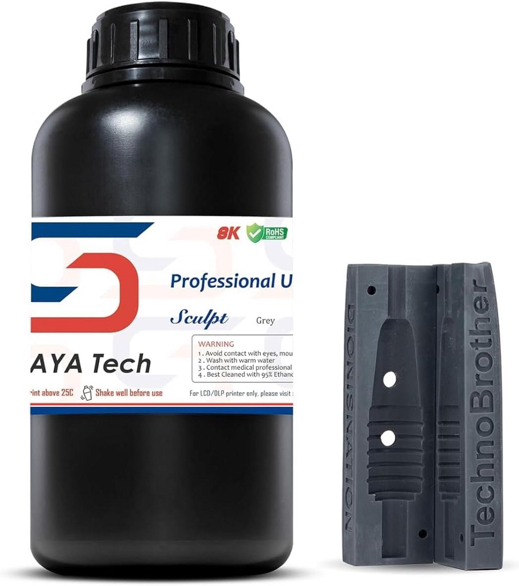 Siraya Tech Sculpt 3D-printerhars - Donkergrijs, Hittebestendig tot 160°C, Hoge Resolutie, Glad Oppervlak, 1kg