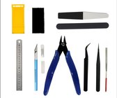 11 Delige Basis Gereedschap voor modelbouw - Model tool kit hobby - Professional model bouw en reparatie - Modelbouwpakketten volwassenen - Kit - Kniptang - LOUZIR