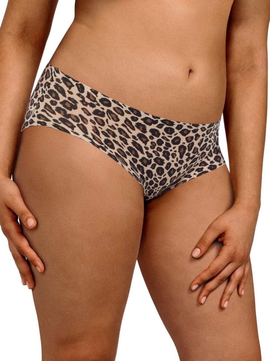 Naadloze Hipster Slip Dames Luipaardprint Comfortabel One Size (36-44)
