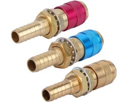 M10 Snelkoppeling Set voor TIG & MIG Lasapparatuur - Gas/Water Koelslang Adapter
