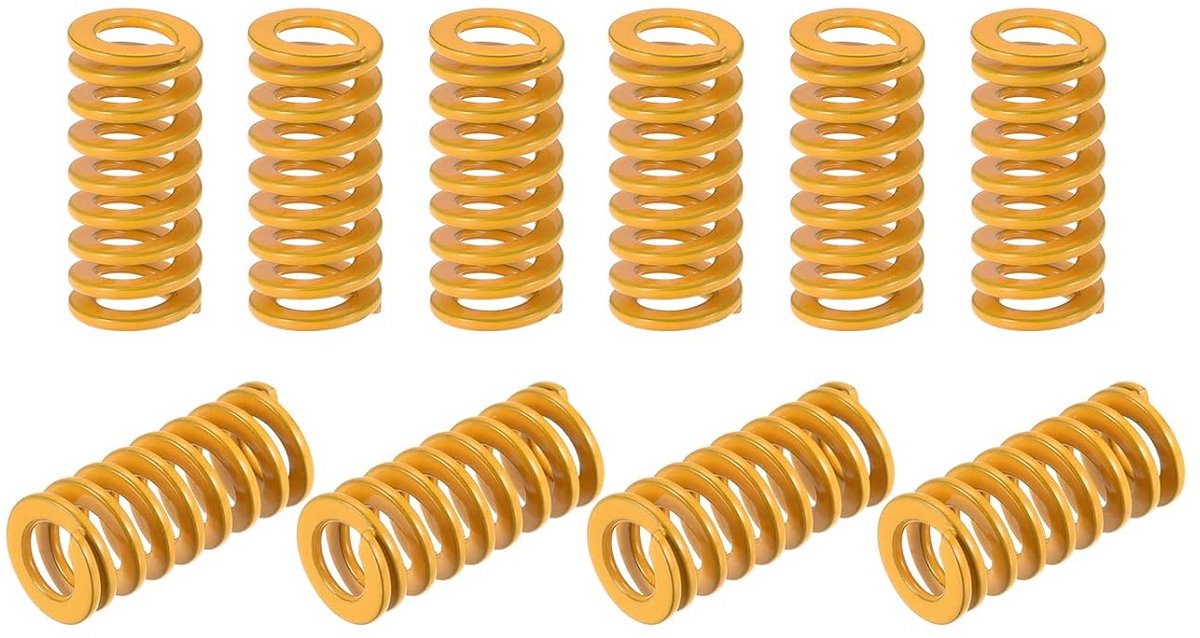 Drukveren Set Geel Lichte Belasting 8mm Spiraalreliëf voor 3D Printer & Gereedschap