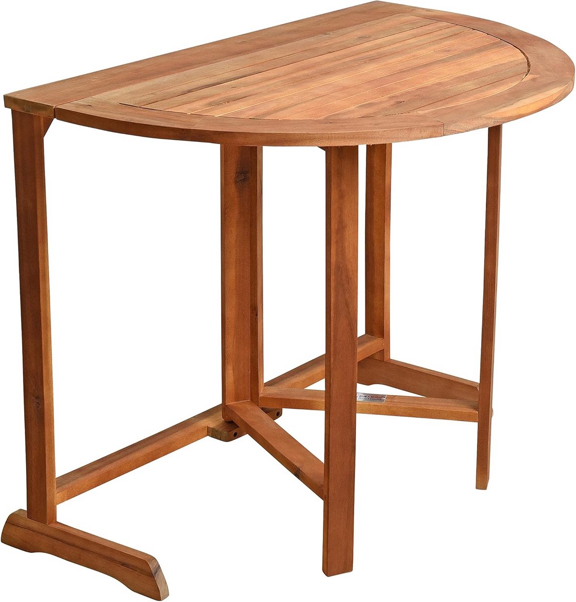 Inklapbare Houten Tuintafel Halve Cirkel voor Balkon of Terras