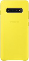 Samsung Lederen Cover - voor Samsung Galaxy S10 Plus - Geel