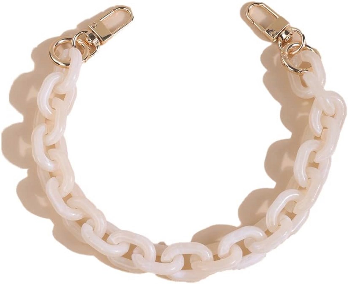 Acryl Schoudertas Ketting Band Met Gouden Gesp