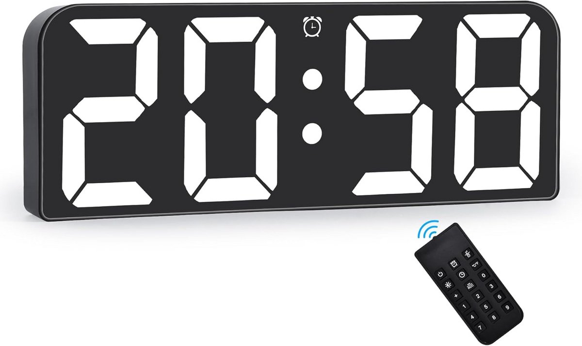 Digitale Wekker met Groot Display - Stil en Helder Afleesbaar