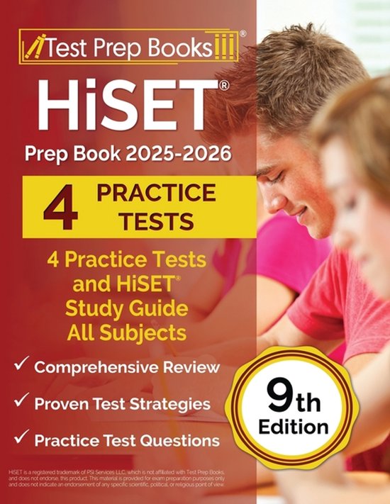 HiSET Prep Book 2025-2026 - cover