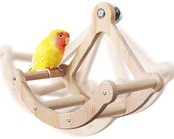 Houten Vogel Schommel Speelgoed voor Parkieten en Papegaaien