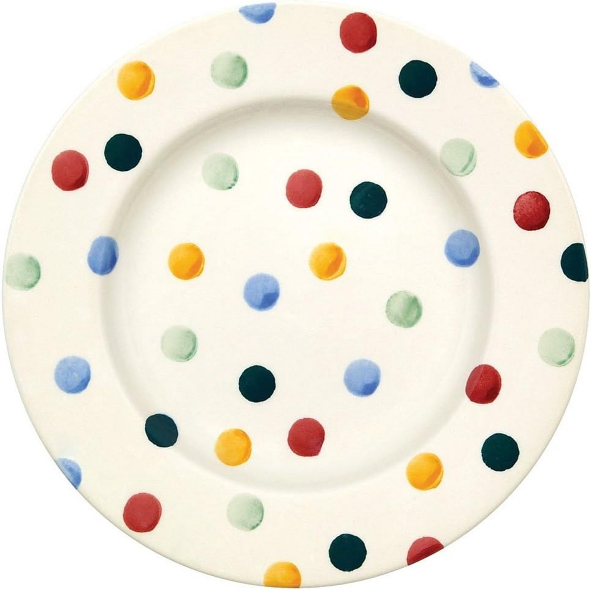 Dessertbord met Stippenpatroon Wit en Zwart
